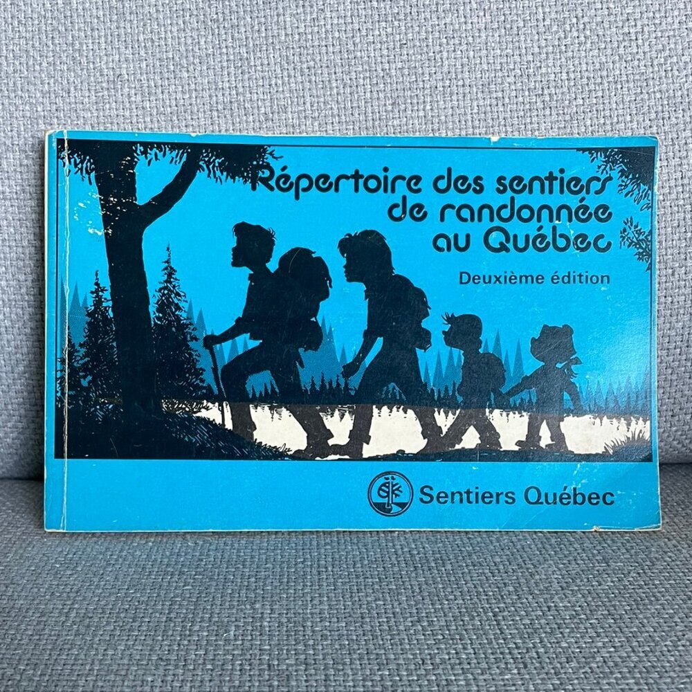 VINTAGE 1979 Hiking Guide Book Livre Répertoire sentiers de randonnée au Québec